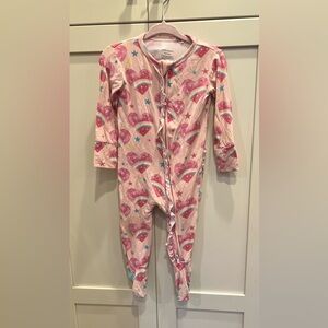 Posh Peanut Pink and Blue Heart Rainbow Footie